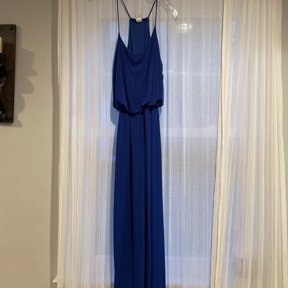 Blue racer back jumpsuit
